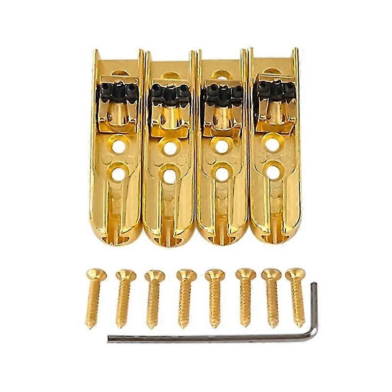 4 Pcs Single String Bass Bridge for 4 String Bass Guitar Separate Bass Bridge
