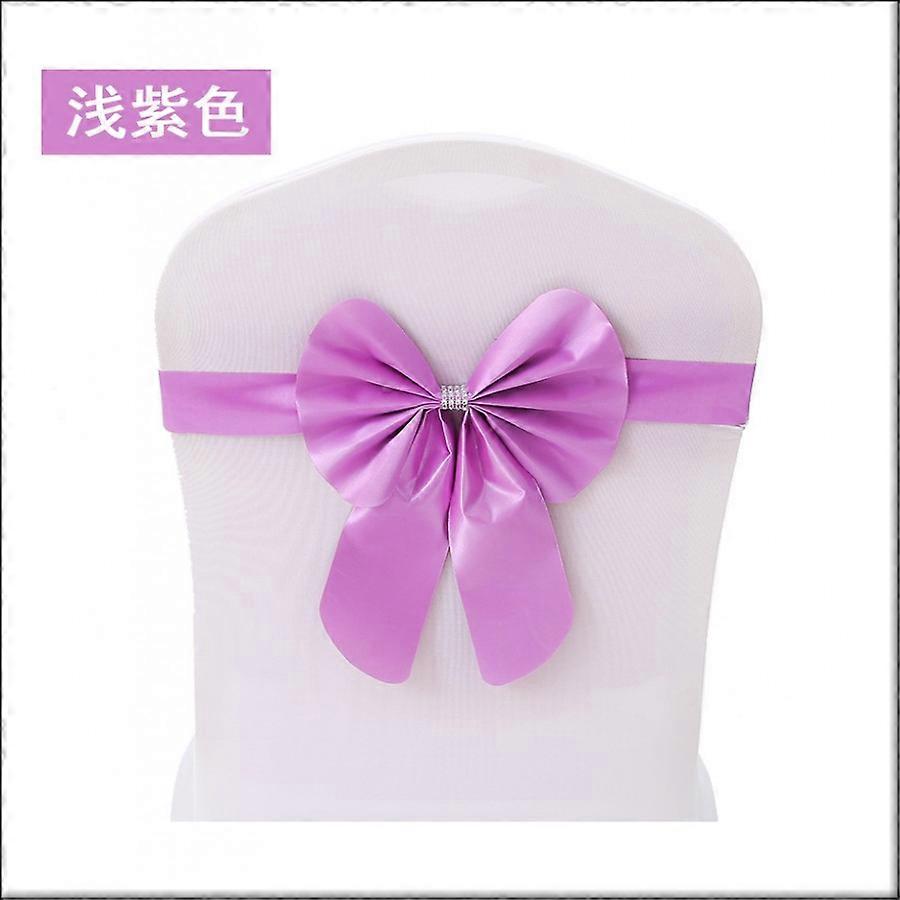 Satin Sashes Chair Cover Bows Sash Tie Ribbon Wedding Party Stretchable