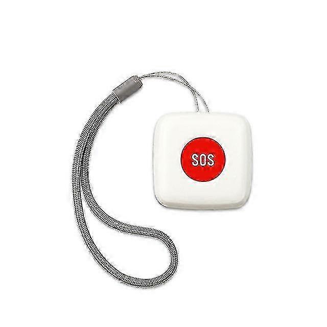 White Tuya Zigbee Wireless Remote Call Button Sos/emergency Button Caregiver Pager For Bed/chair/floor Mat Fall Alarm Patient Elderly Disabled Press F