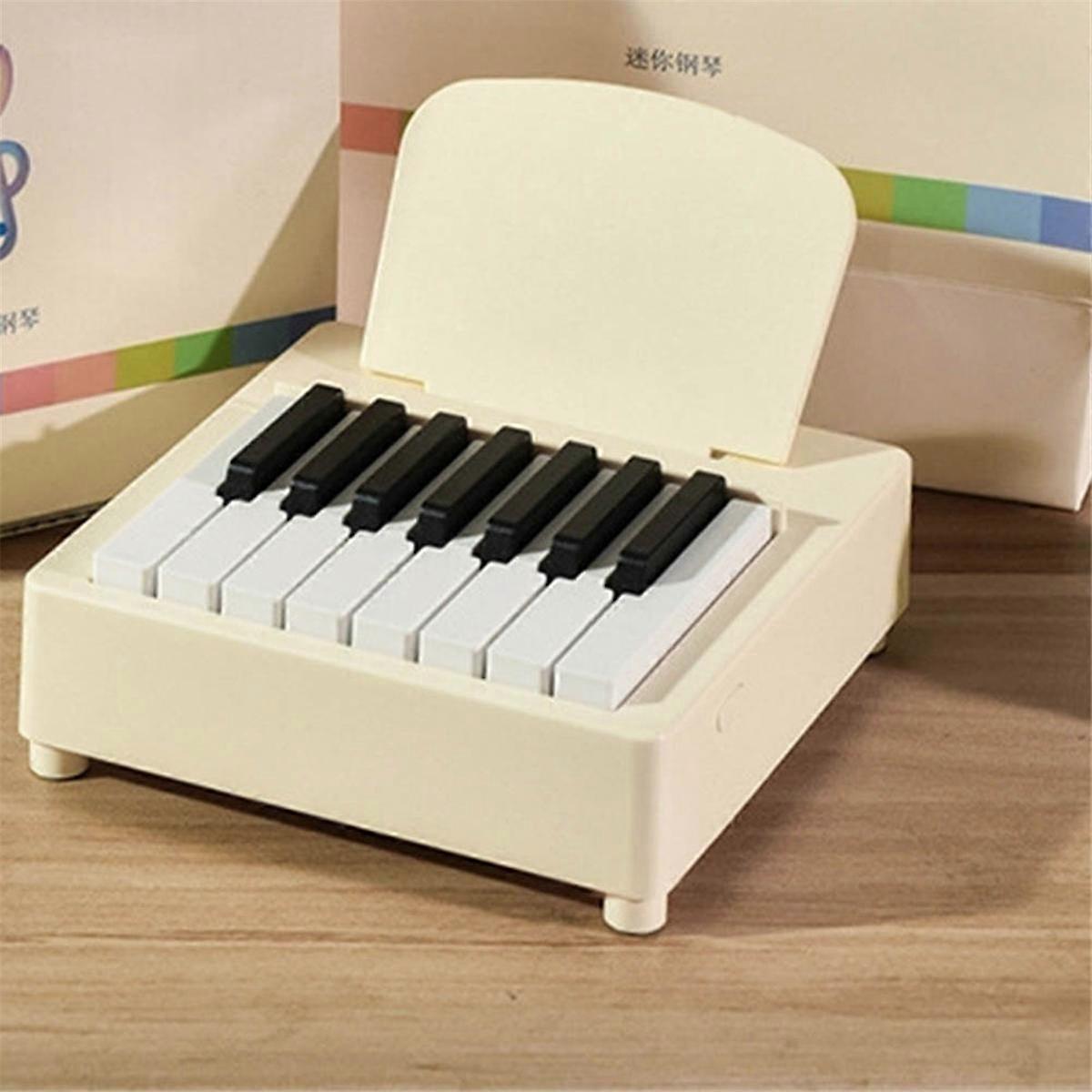 Mini calendario per pianoforte, musica di fama mondiale, decorazione da tavolo per pianoforte, regalo a sorpresa, nero