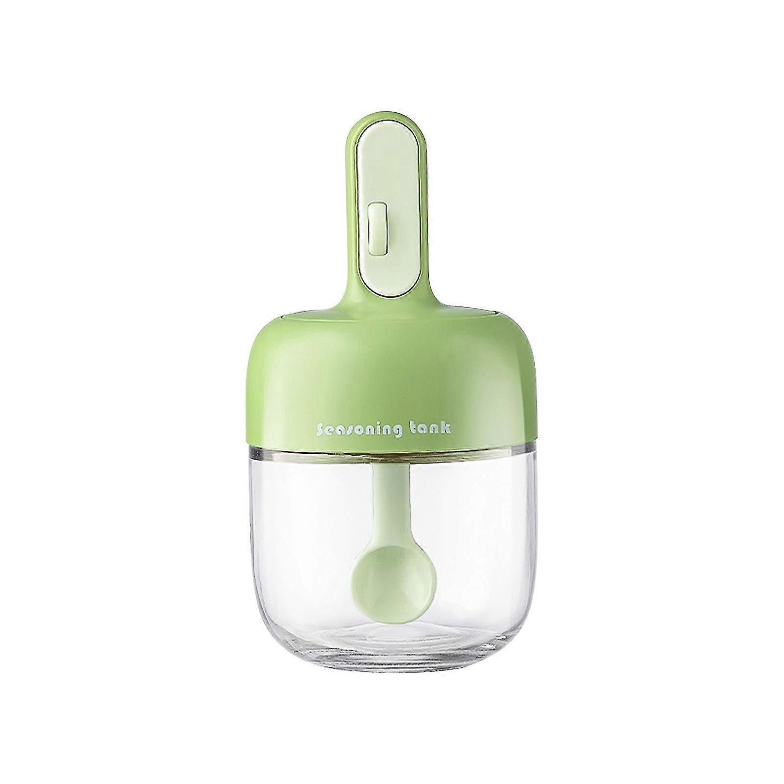 Condiment Box Kitchen Shaker Condiment Jar With Spoon Sealed Quantitative Condiment Jar Glass Kitchen Condiment Bottle GAO244899