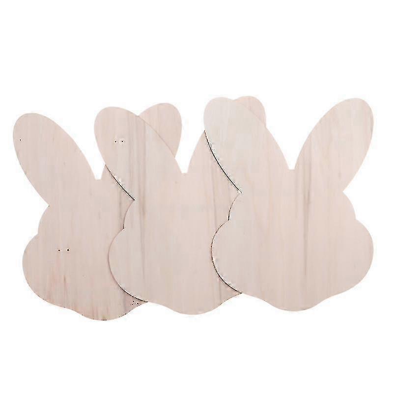 3pcs Wooden Easter Bunny Painting Slices