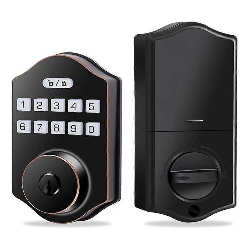 Keyless Entry Door Lock, Electronic Deadbolt with Keypad, Auto Front Door Lock, 100 Users Codes with Anti-Peeking