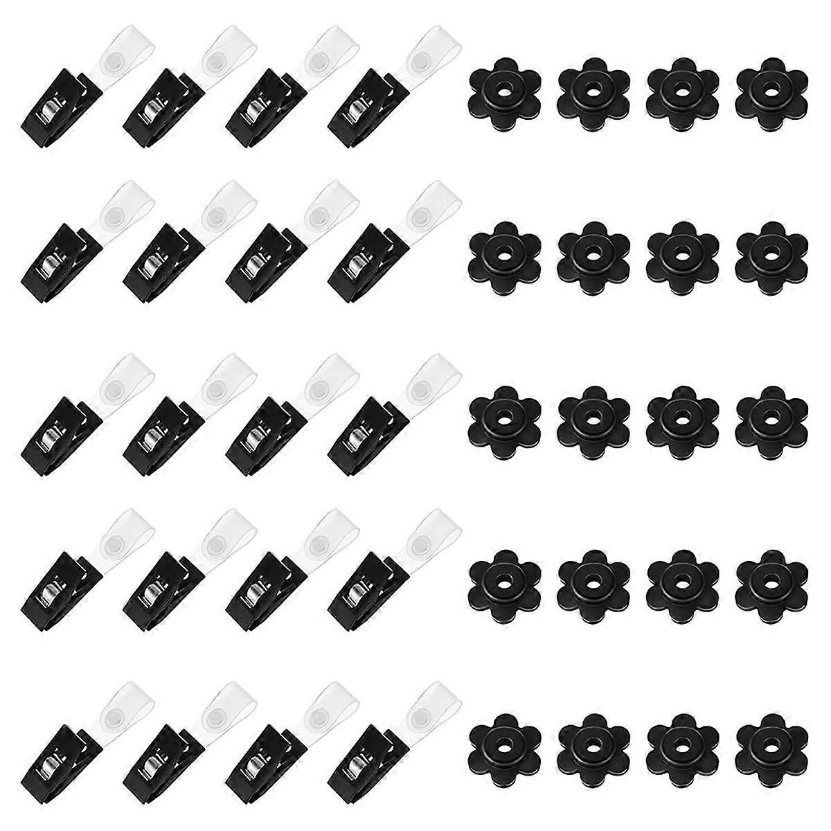 20PCS Garden Flag Stoppers Garden Flag Clips for Outside Anti Wind Small Flag Holders for Yard and