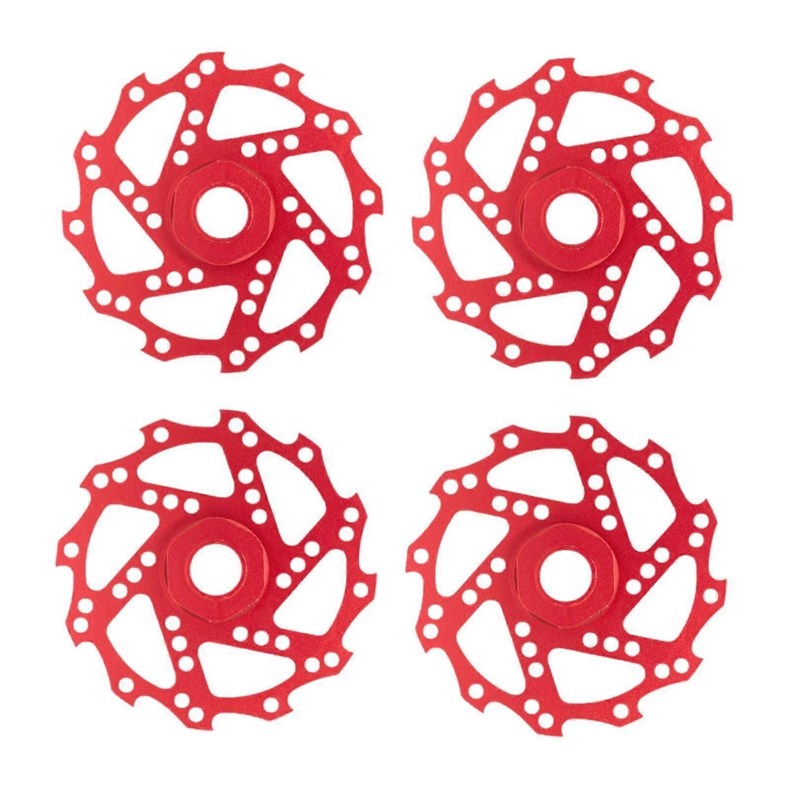 4 pezzi RC dischi freno in lega di alluminio per 1/8 1/7 scala RC auto fai da te modificato rosso
