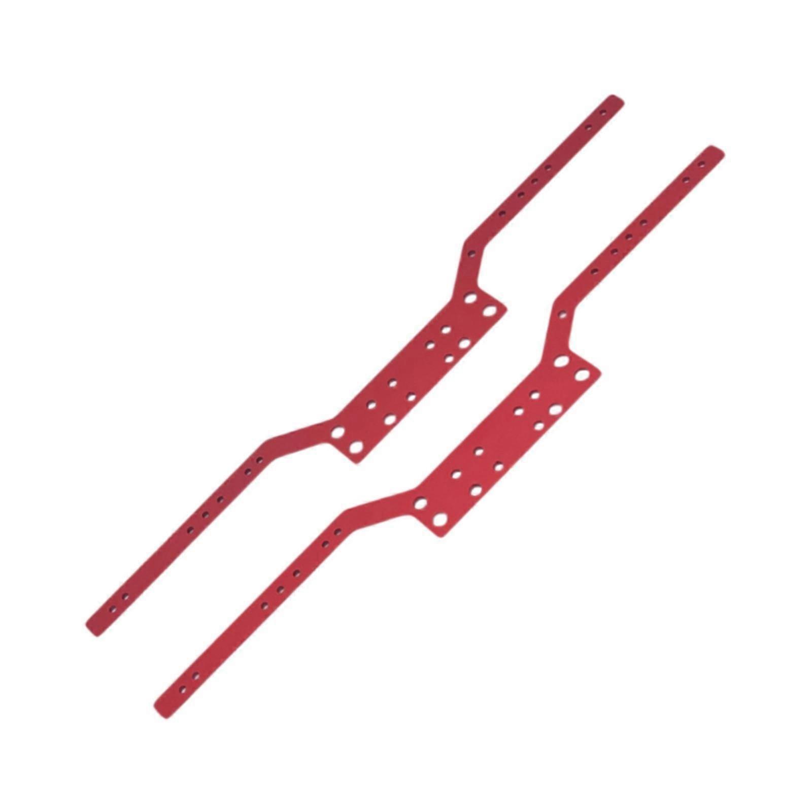 2 Pieces RC Chassis Frame Rails for MN98 MN99S Parts 1:12 Scale RC Car Hobby red