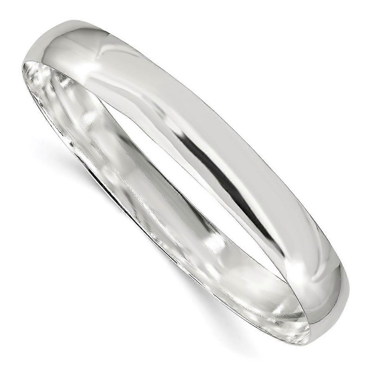 925 Sterling Silver Solid Plain Slip-On Bangle Bracelet Cuff Bracelet for Women