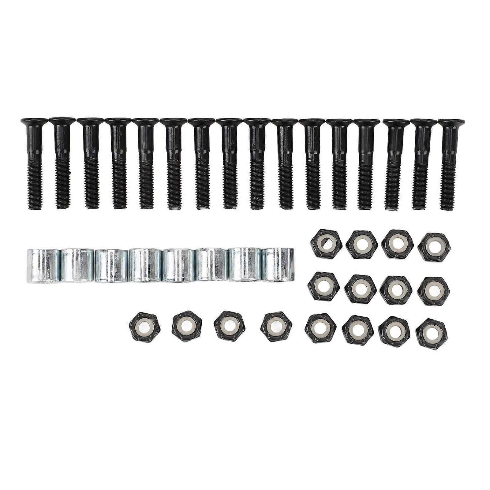 Skateboard Hardware Kit Longboard Mounting Hardware with 16 Screws 16 Nuts 8 Washers 29mm