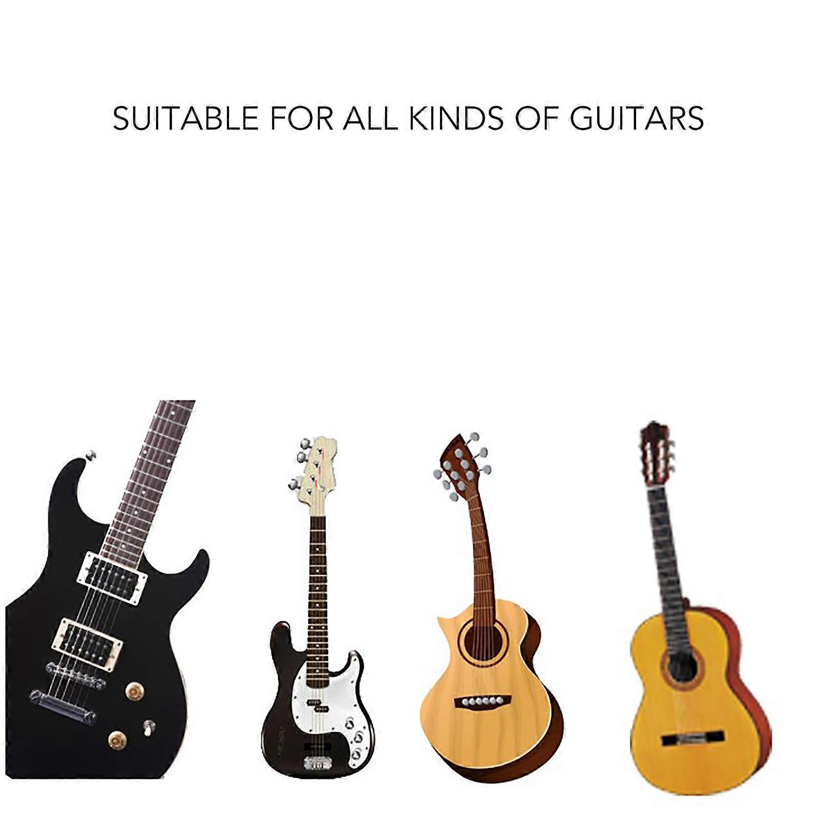 Svart A Frame Gitarrstativ med Silikonplatta Vikbar Stabil ABS Folk Guitar Bracket Rack för Hem Klassrum 