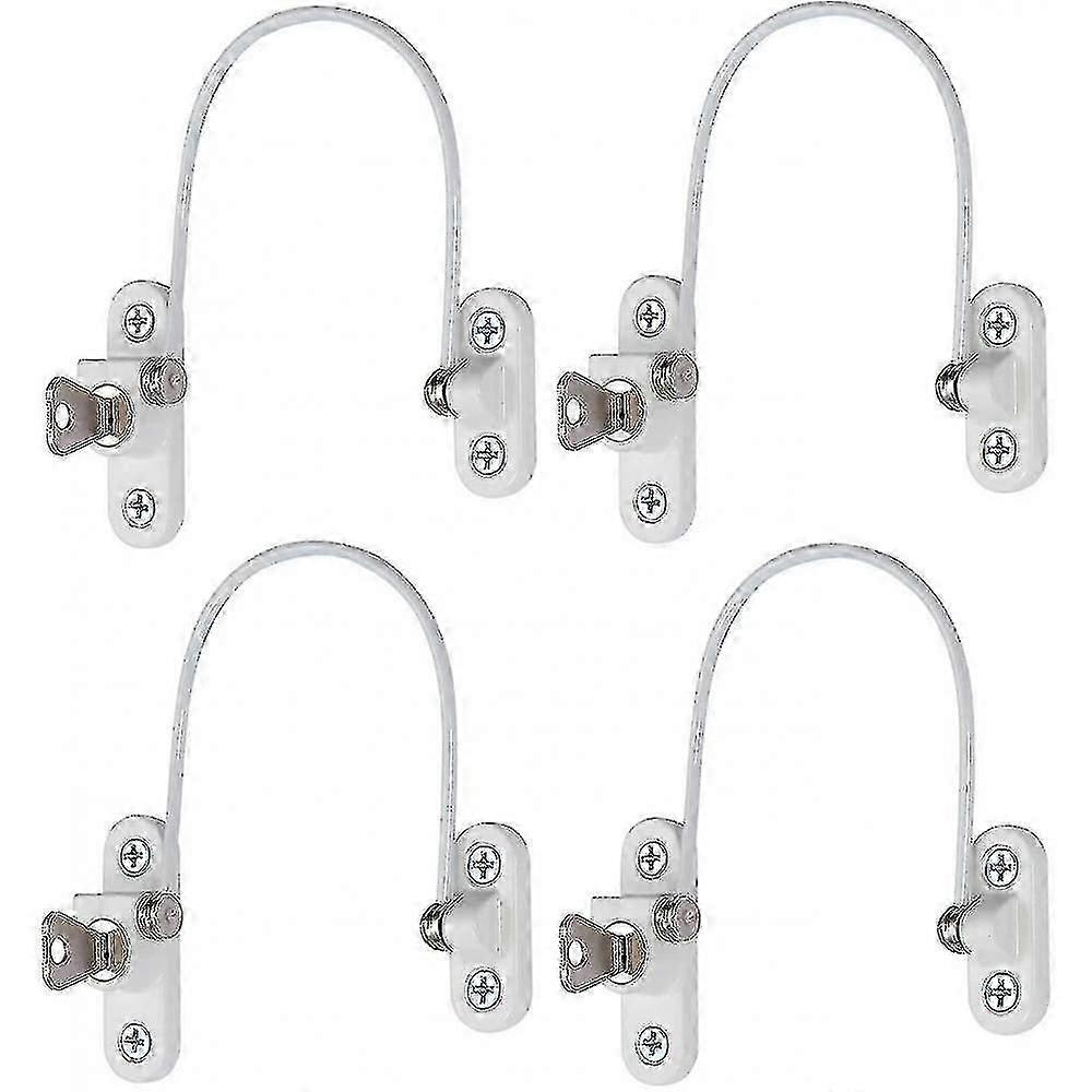 4 Pcs Security Window Lock, Window Security Door Lock With Key Oma