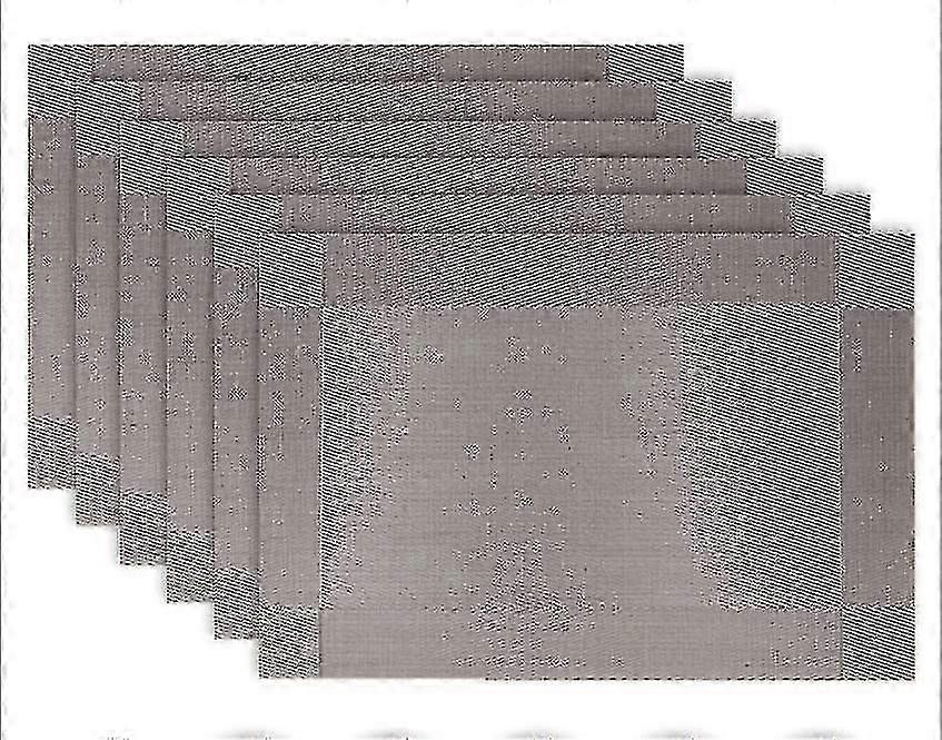 Pvc Table Place Mats Sets Of 6 (grey)