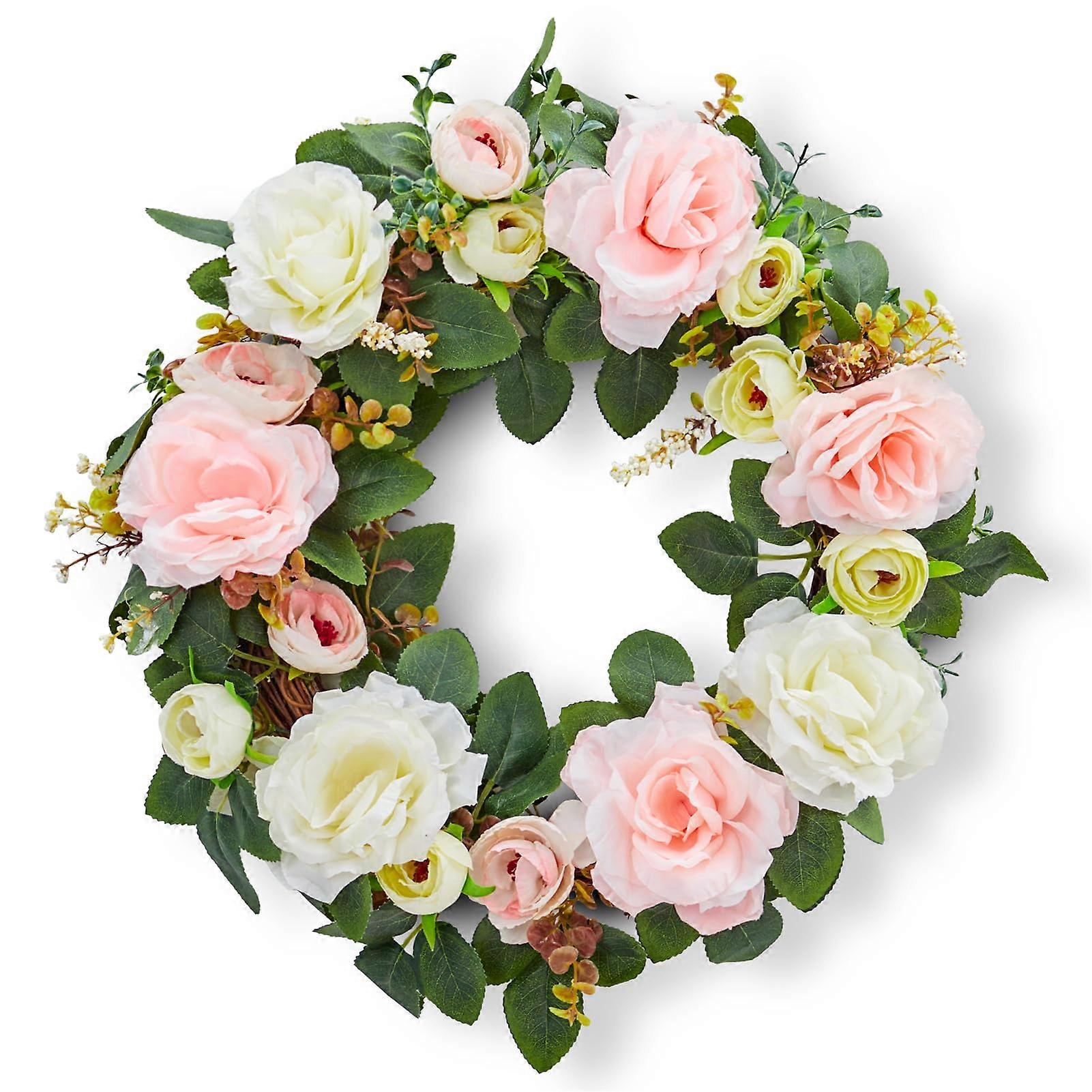 15.7-inch artificial garland with peonies for spring decoration
