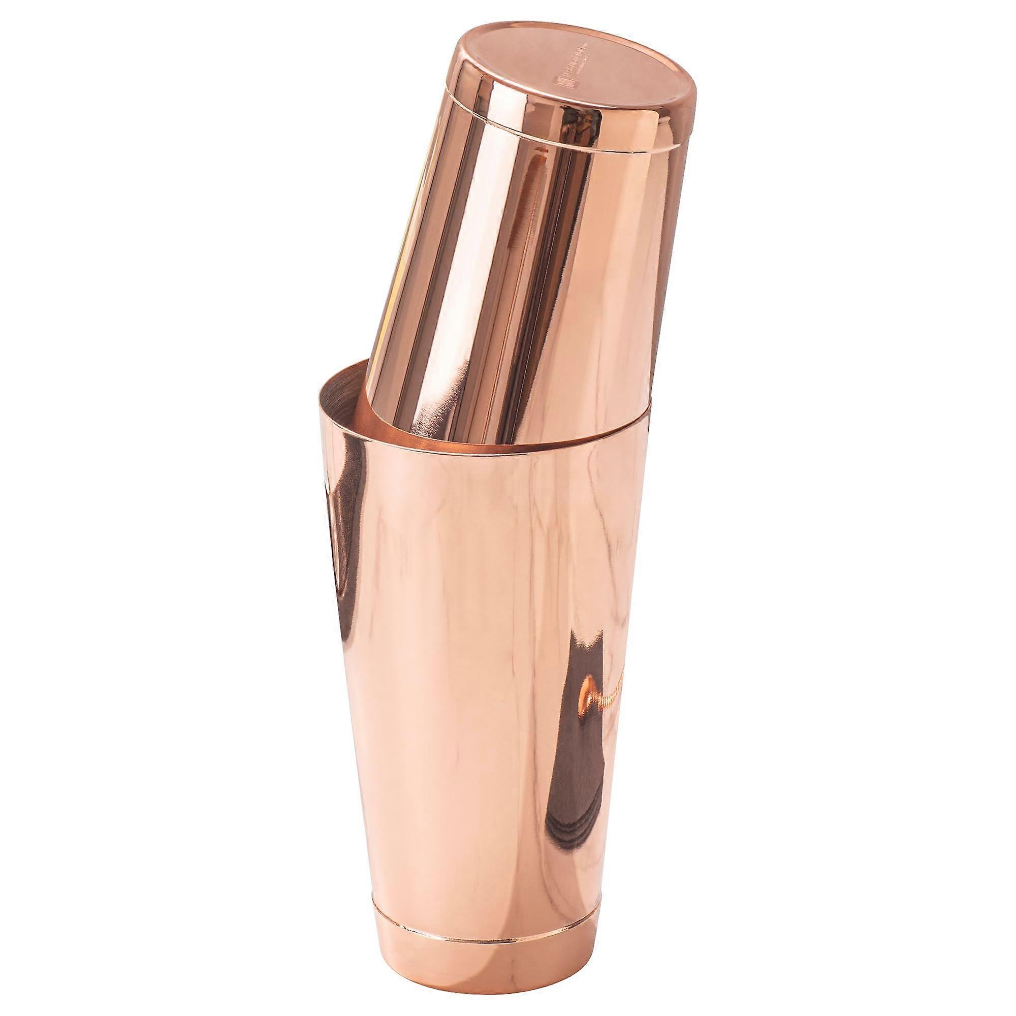 24oz Boston Cocktail Shaker with Seamless Copper Core and Leak-Proof Seal for Professional Bartending