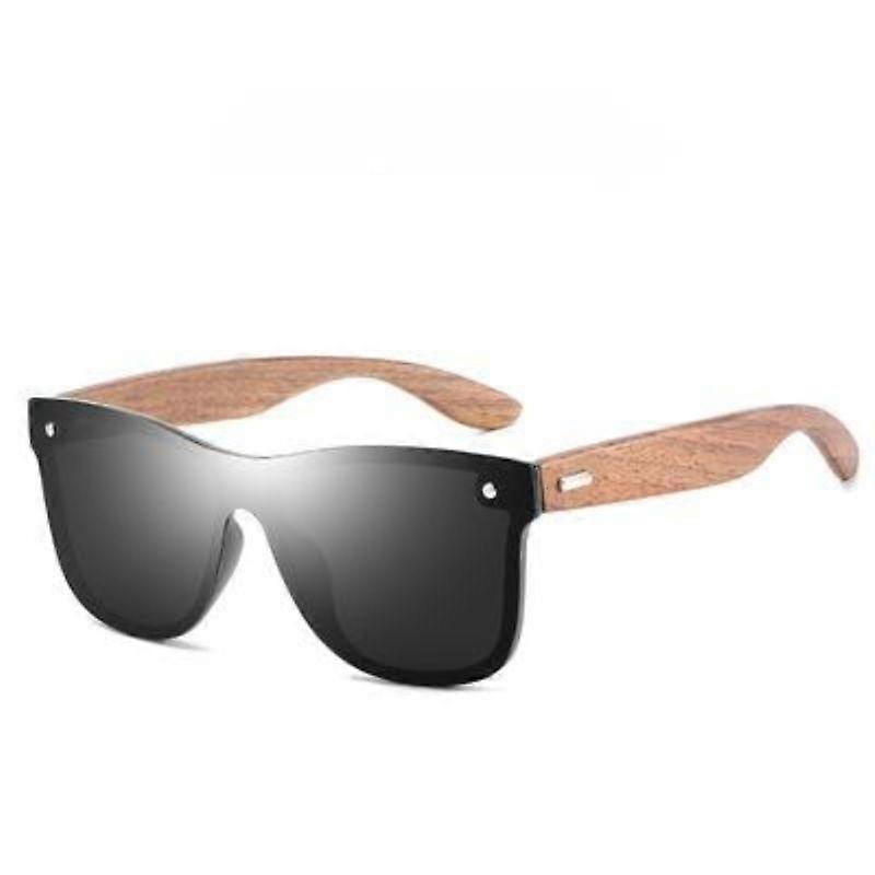 Polarized UV400 Sunglasses For Men Brand Wooden Vintage Mirror Lens Glasses Square Frame Women Eye Protection Eyewear