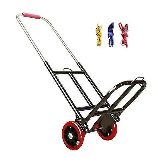 Folding Retractable Trolley with Soft Ergonomic Handle 70kg Load-bearing Sturdy Construction Multi-Functional Shopping Grocery Dolly Cart