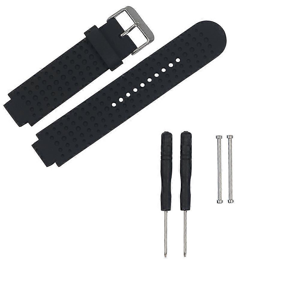 For Garmin Forerunner 620 Solid Color Replacement Wrist Strap Watchband(Black)