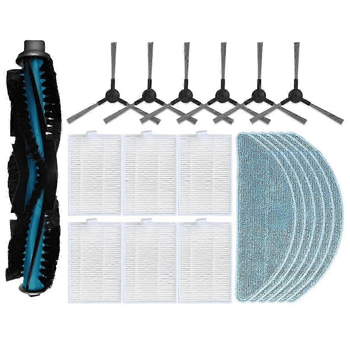 Accessory Set compatible Clever&Clean L-Series 707: Main Side Brush Mop Filter,A