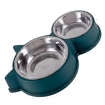 Double Dog Bowls Stainless Steel Pet Feeder Bowls Non Tipping Auto Watering Cat Water Food Bowls for