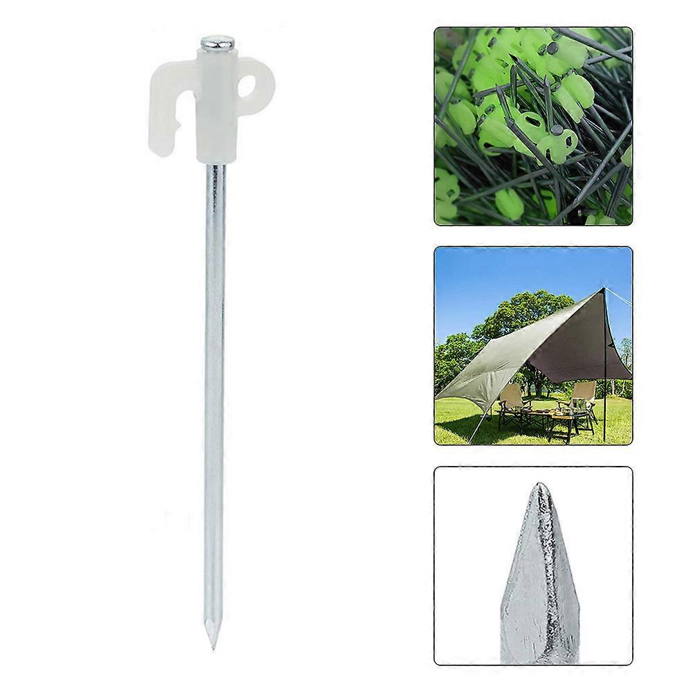 Luminous Tent Spiral Steel Stakes Pegs Nail Canopy Awning Ground Nail Outdoor Travel Camping Tent Multifunctional Accessories