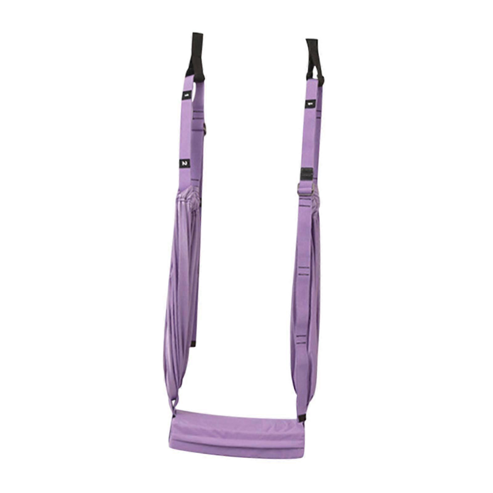 רצועת מתיחה יוגה רצועת אלונקה רגל מתכווננת ליוגה פילאטיס סגול