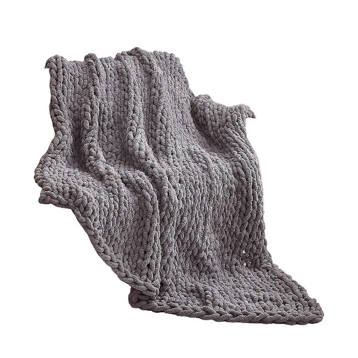 Handmade Wool Blanket, Coarse Wool, Chenille Blanket