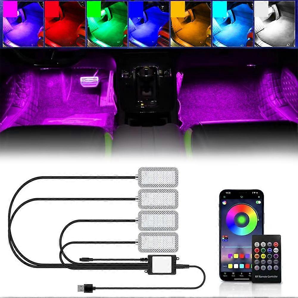 LED-atmosfäärijalkavalosarja Autotarvikkeet USB-sytytinvalo Auton sisävalot