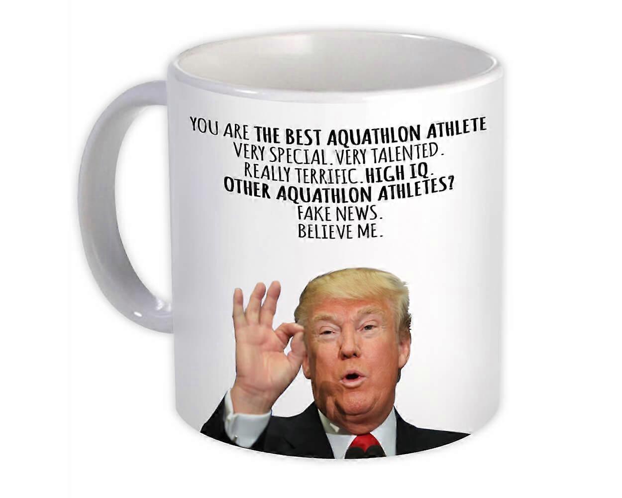 كبرى Aquathlon الرياضي هدية مضحك ترامب : عيد ميلاد القدح