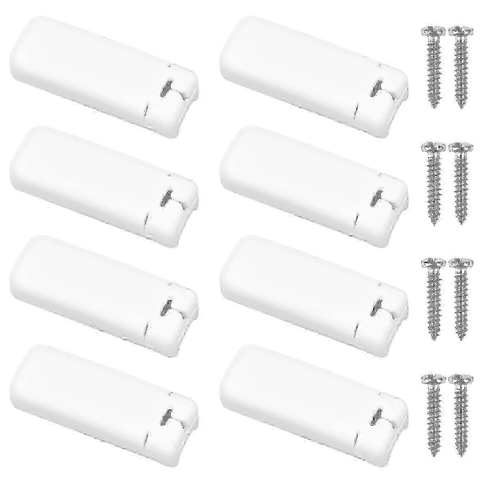 Pack of 8 Pleated Replacement Parts, Clamping Brackets, Clamping Shoes for Tensioned Pleated Blinds, for Adhesive Backing g20241698301