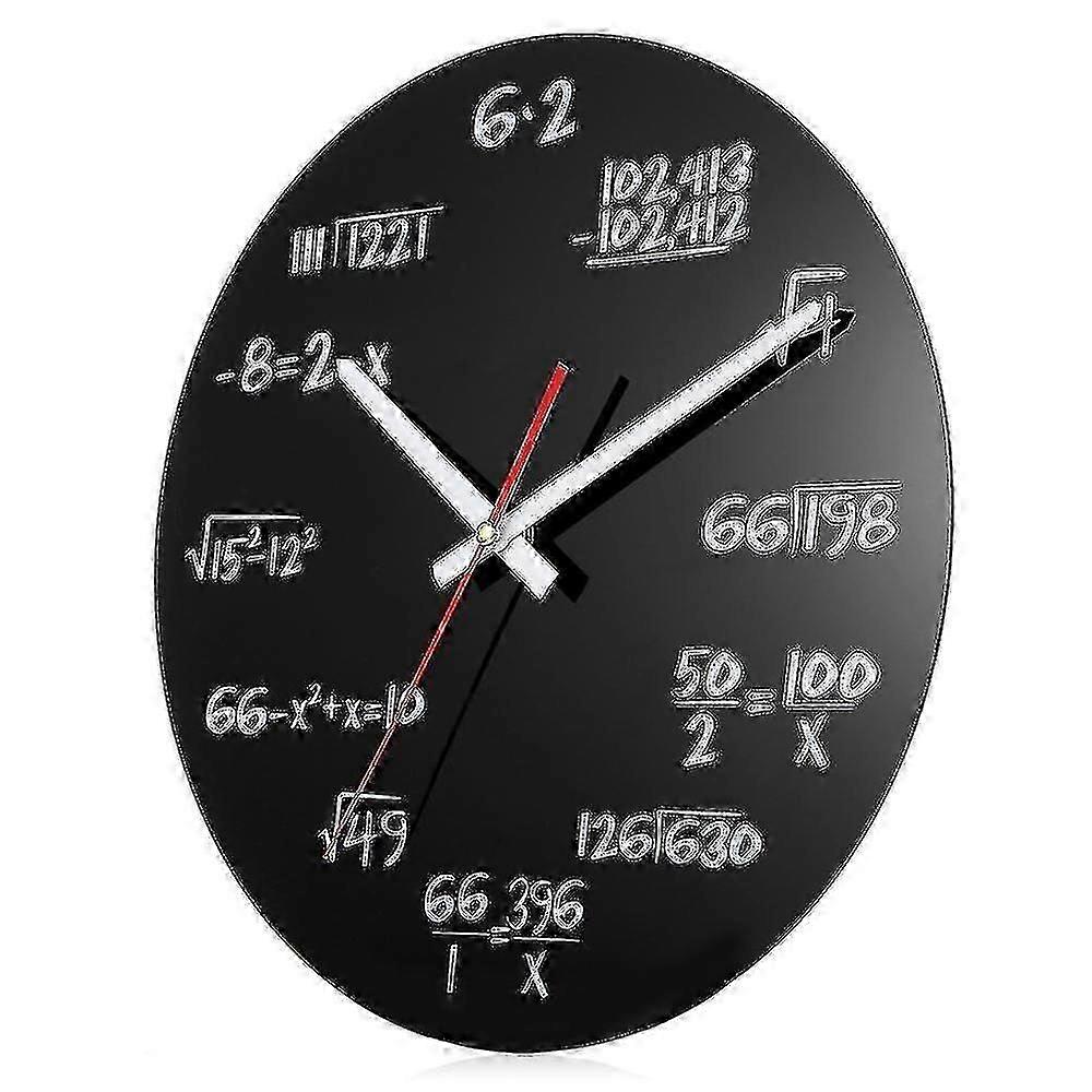 Acrylic Silent Wall Clock Mathematical Formula For Classroom Home Office