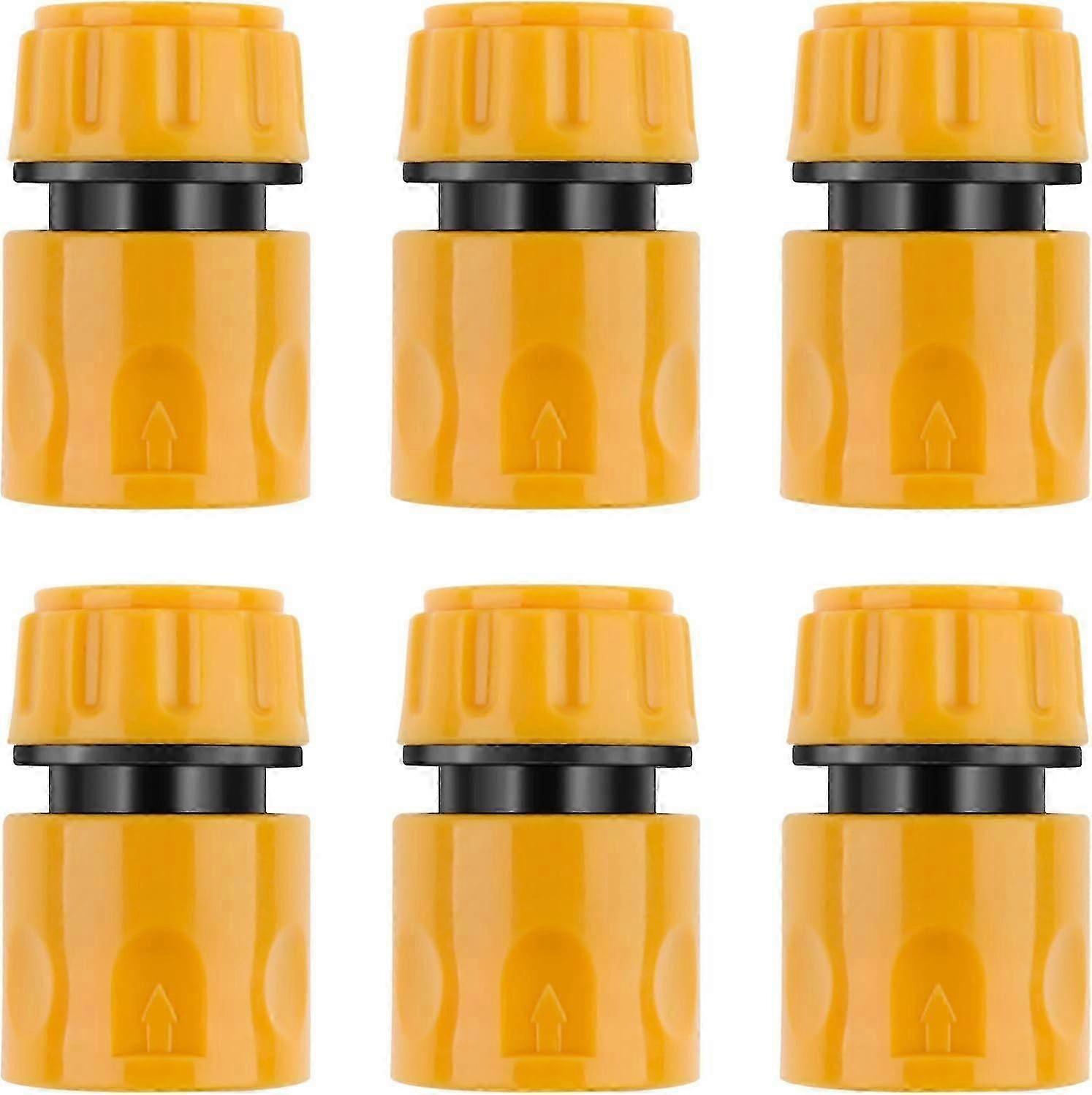 6 Pack Plastic Garden Hose End Connector for 1/2 Inch Hose Pipe - Quick Connector