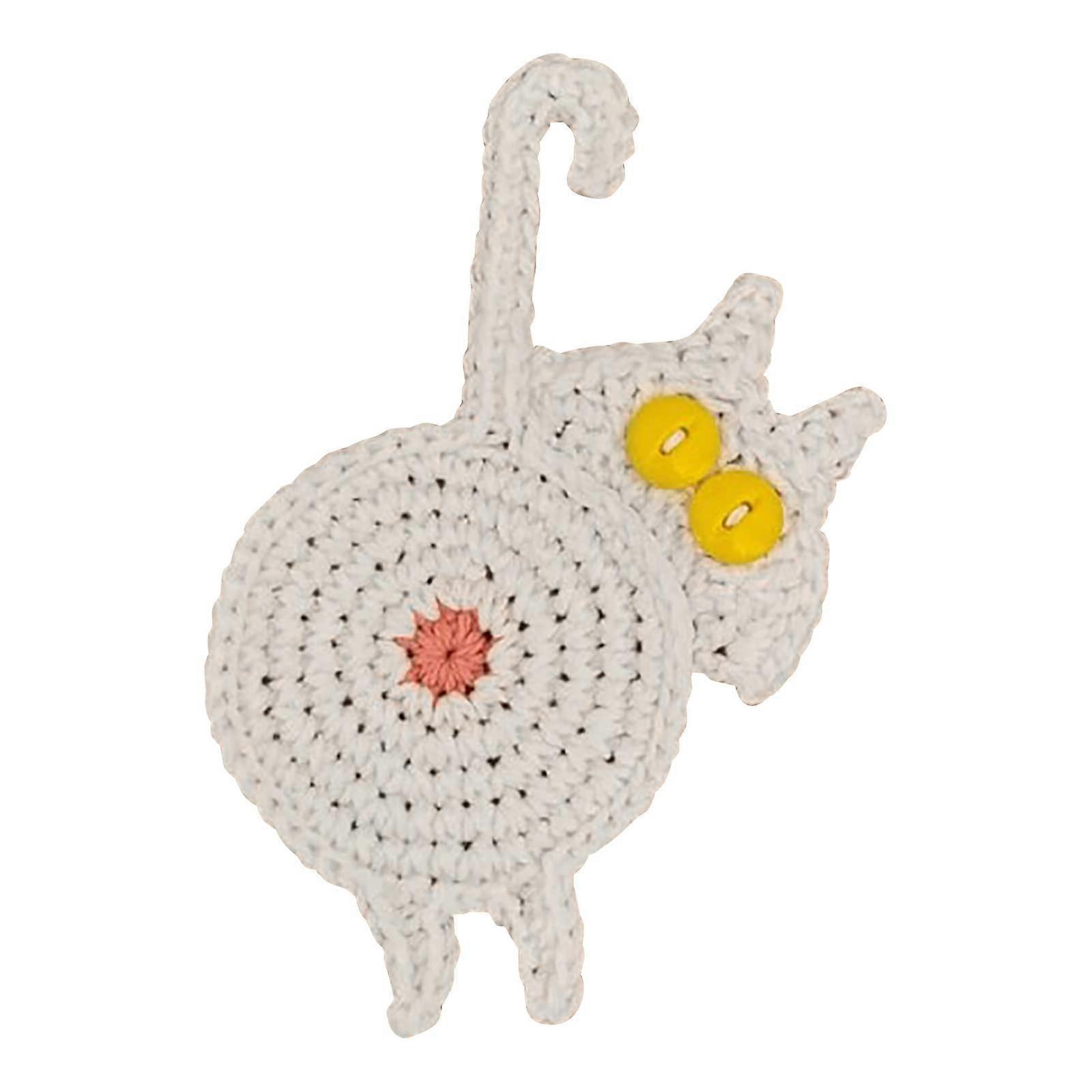 القطط بعقب مضحك المشروبات الوسادة المنسوجة وسادة امتصاص المياه وسادة مناسبة للديكور المنزلي والمكتب القطط تحب القطط هدية المنزلية