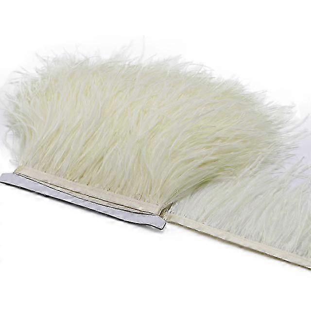 Svart & Vit Struts Fjäder Frans Trim för Sömnad - Fluffy Klänning Dekor (1Meter)