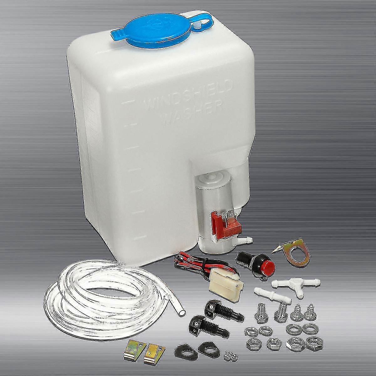Universal 12V Window Windscreen Washer Bottle Kit Motor Jets 160186