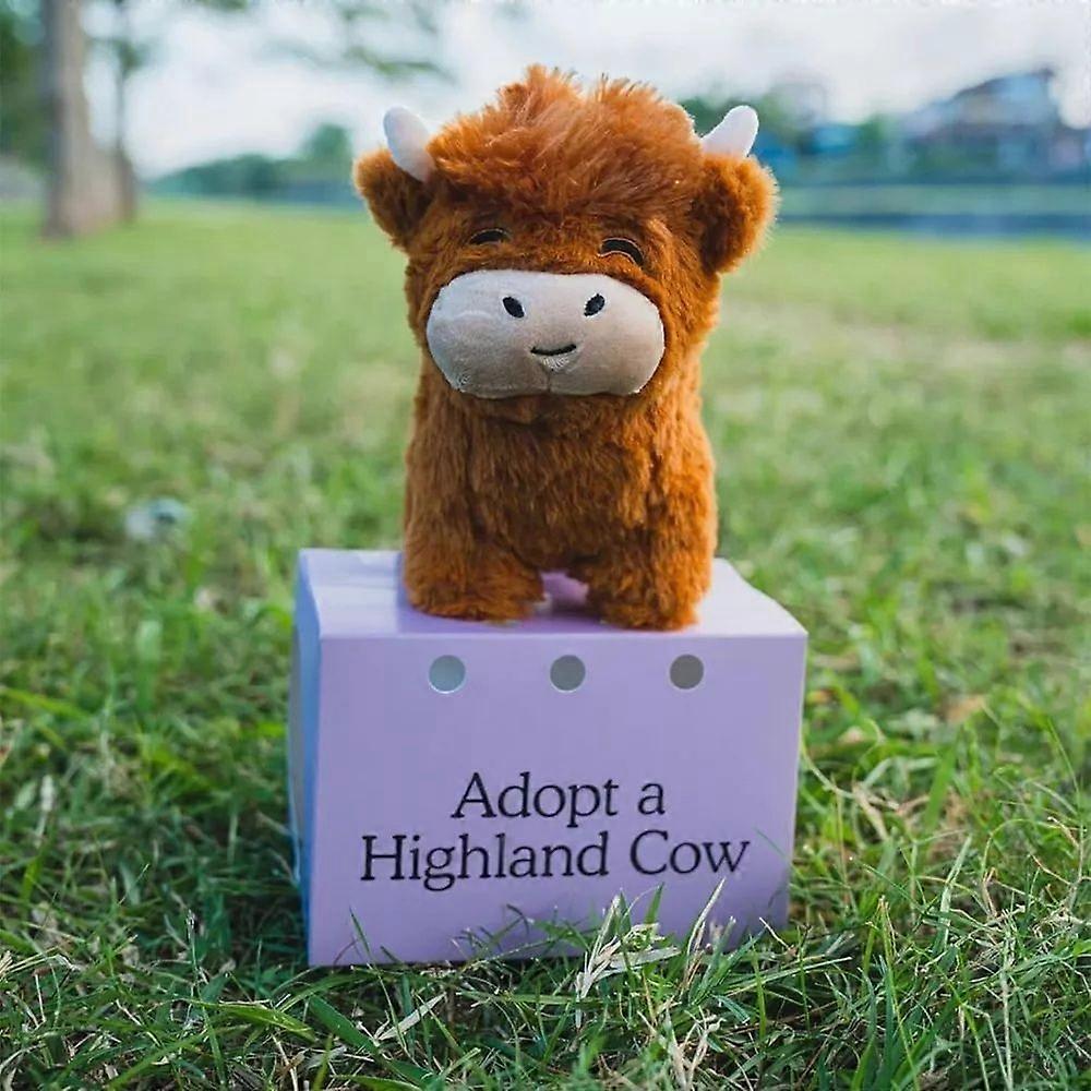 Fluffy Bull Highland Cow Legend Plushie Realistic Highland Cow Soft Stuffed Figure Toy
