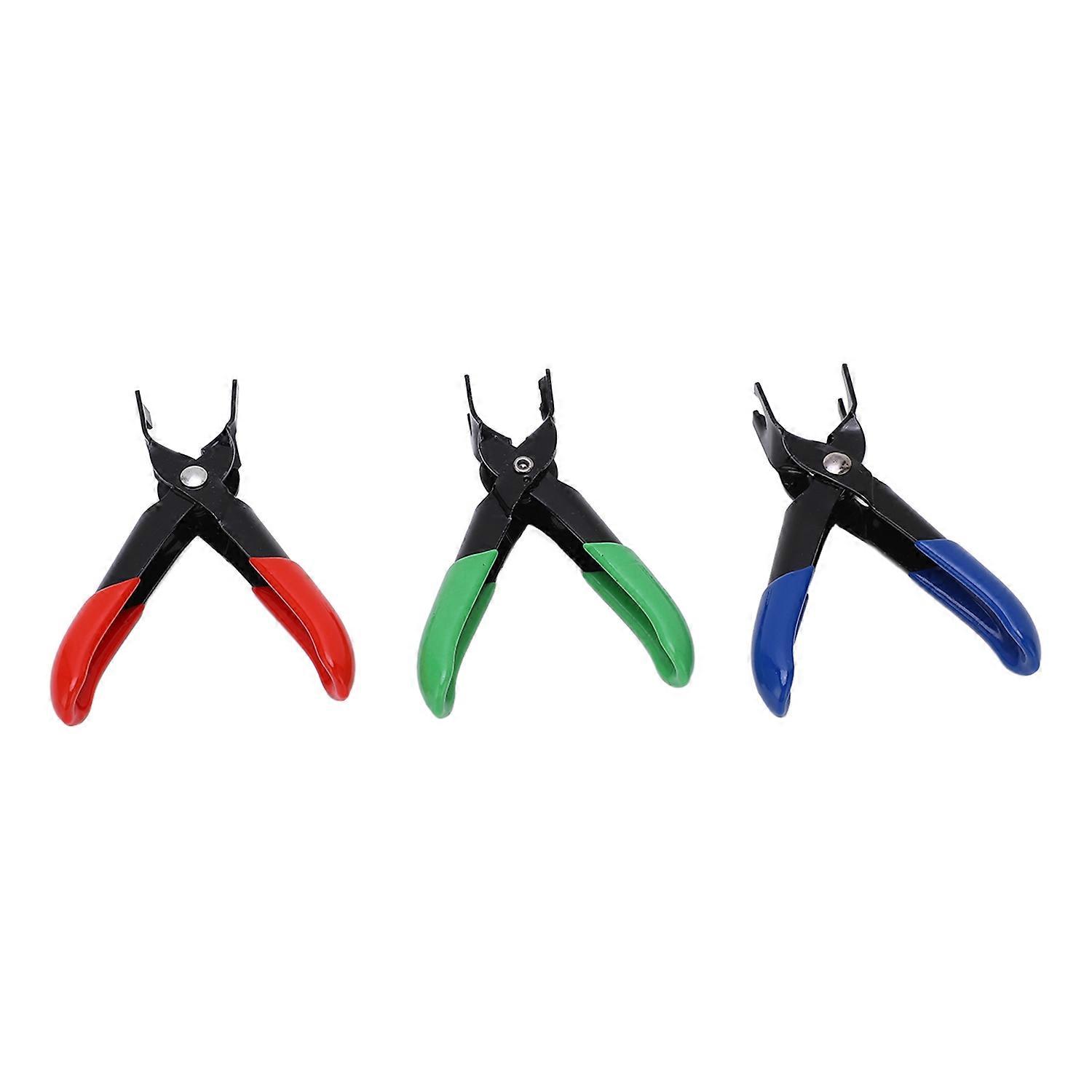 3PCS Fuel Line Disconnect Removal Pliers Set Ergonomic Rubber Coated Handles Universal for Petrol Di