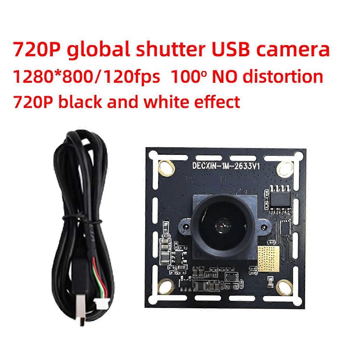720P Global Shutter Exposure وحدة الكاميرا الصناعية USB 120 إطارا OV9281 التقاط موبايل عالي السرعة Linux C