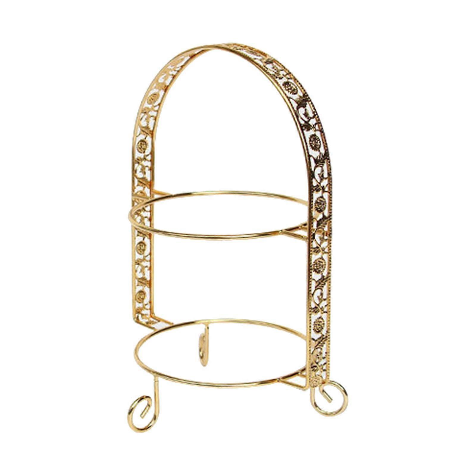 2 Tier Rectangular Serving Platter Stand, Appetizer Dessert Cast Iron Stand,