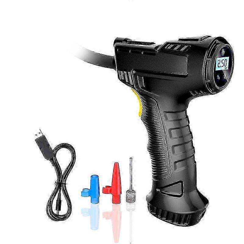 Portable Electric Tire Inflator Pump with Wireless Charging for Cars Handheld Design