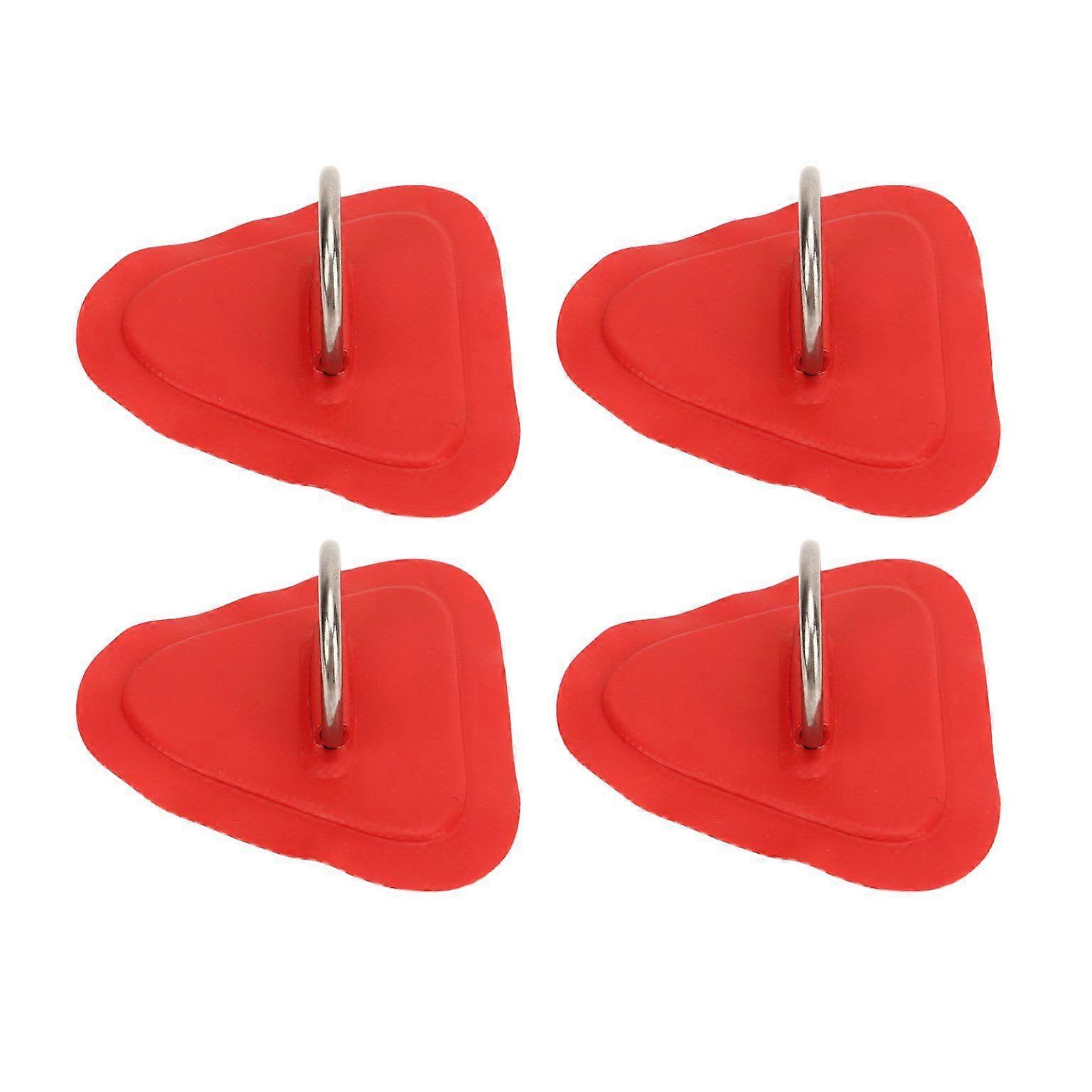 4 Pcs Inflatable Boat & Surfboard D-Ring Patch Set - Durable D-Ring Pads
