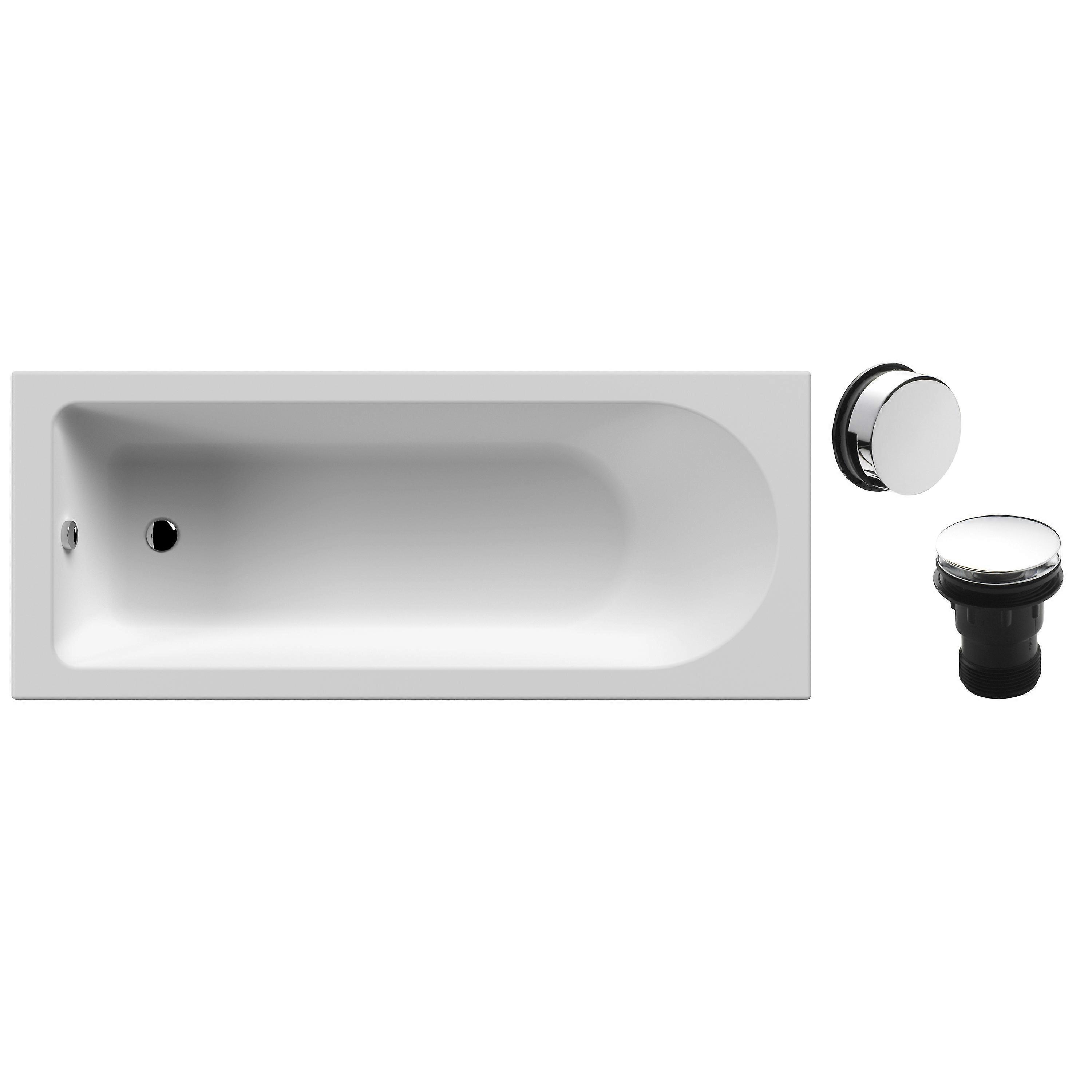 Round Single Ended 1700x700 Bath Set - Leg Set & Chrome Waste