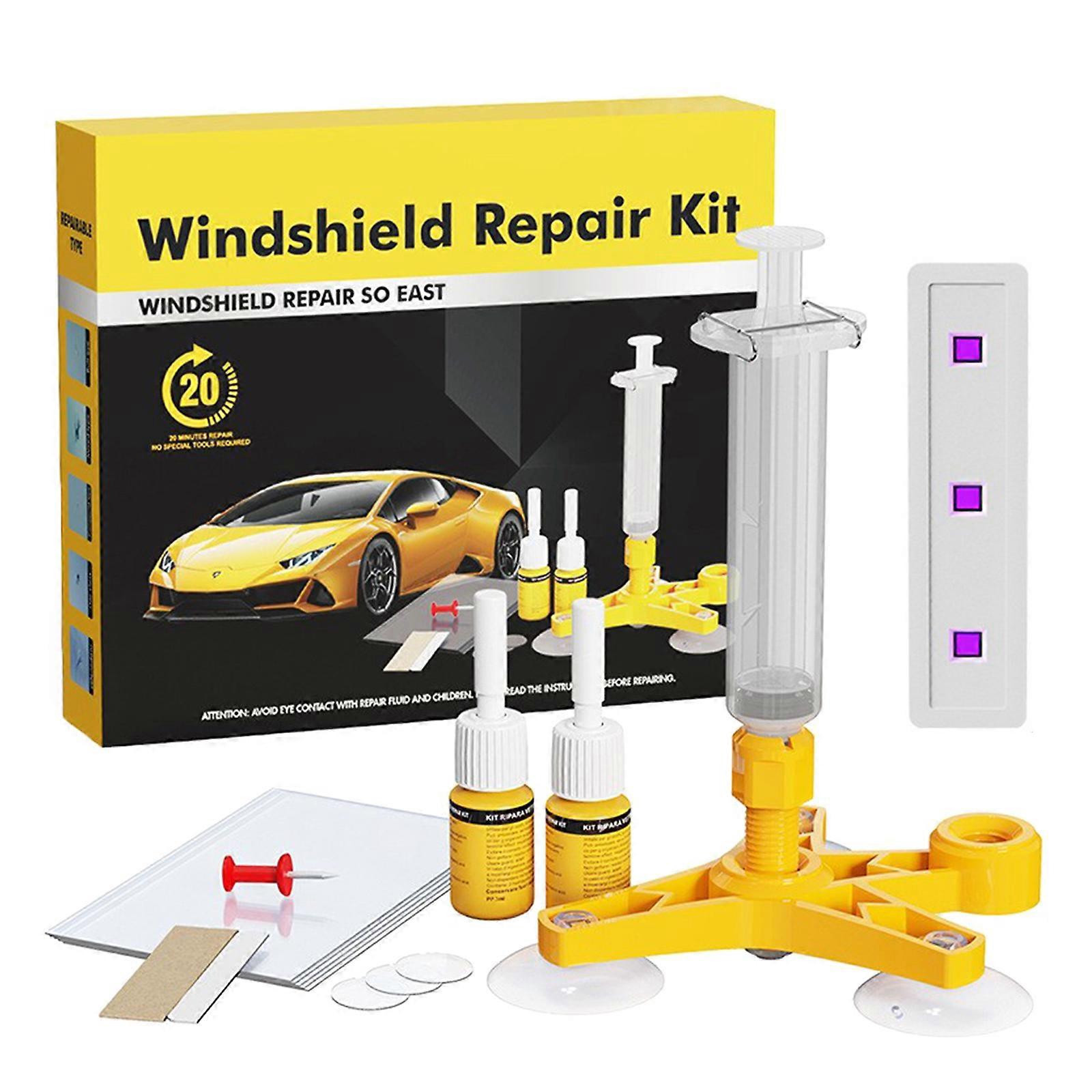 Advanced Windshield Scratch & Crack Repair Set Long Lasting Weather Resistant Formula Complete Glass Repair Tool set