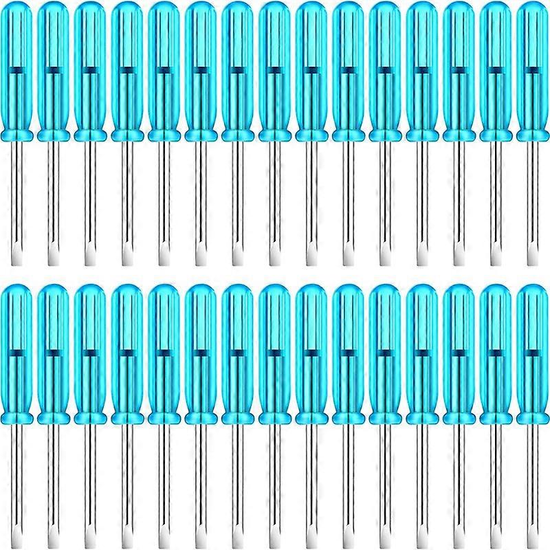 100 Pcs 2.0 mm Mini Screwdriver with Blue Handle for Watches(Slotted)