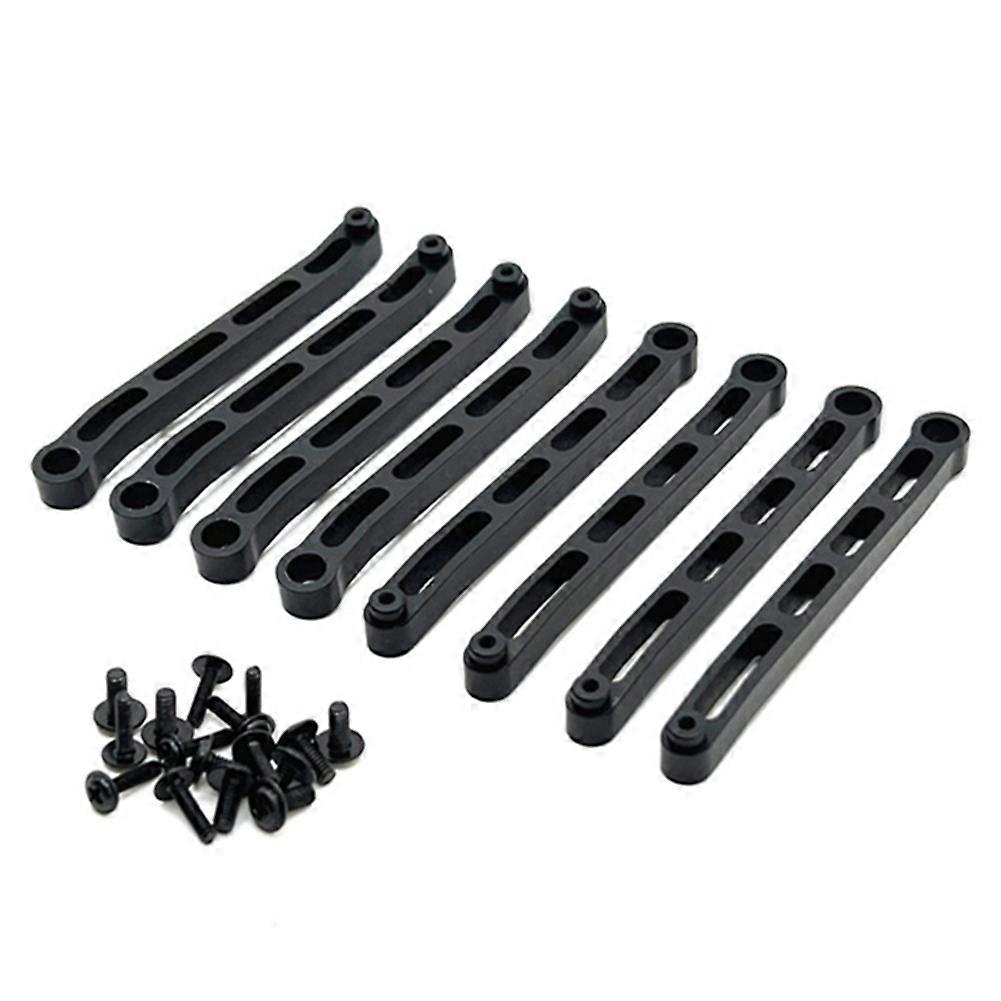 MN78 Metal Chassis Links Pull Rod Tie Rod Set,Black