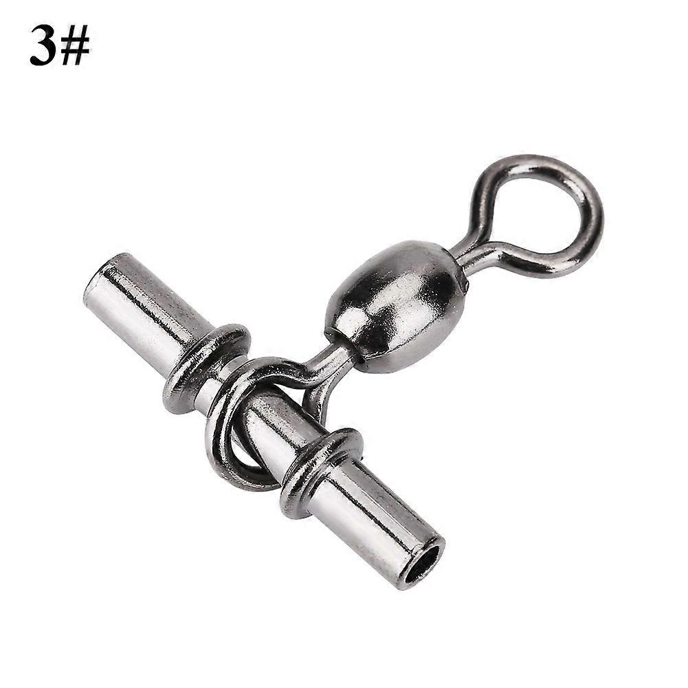 20pcs Durable T-Shaped Crane Fishing Swivels (3#)