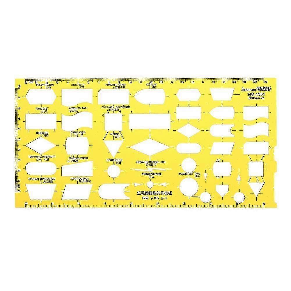 Pack flow chart flow chart flow chart symbol drawing template KT soft plastic ruler design board hwy