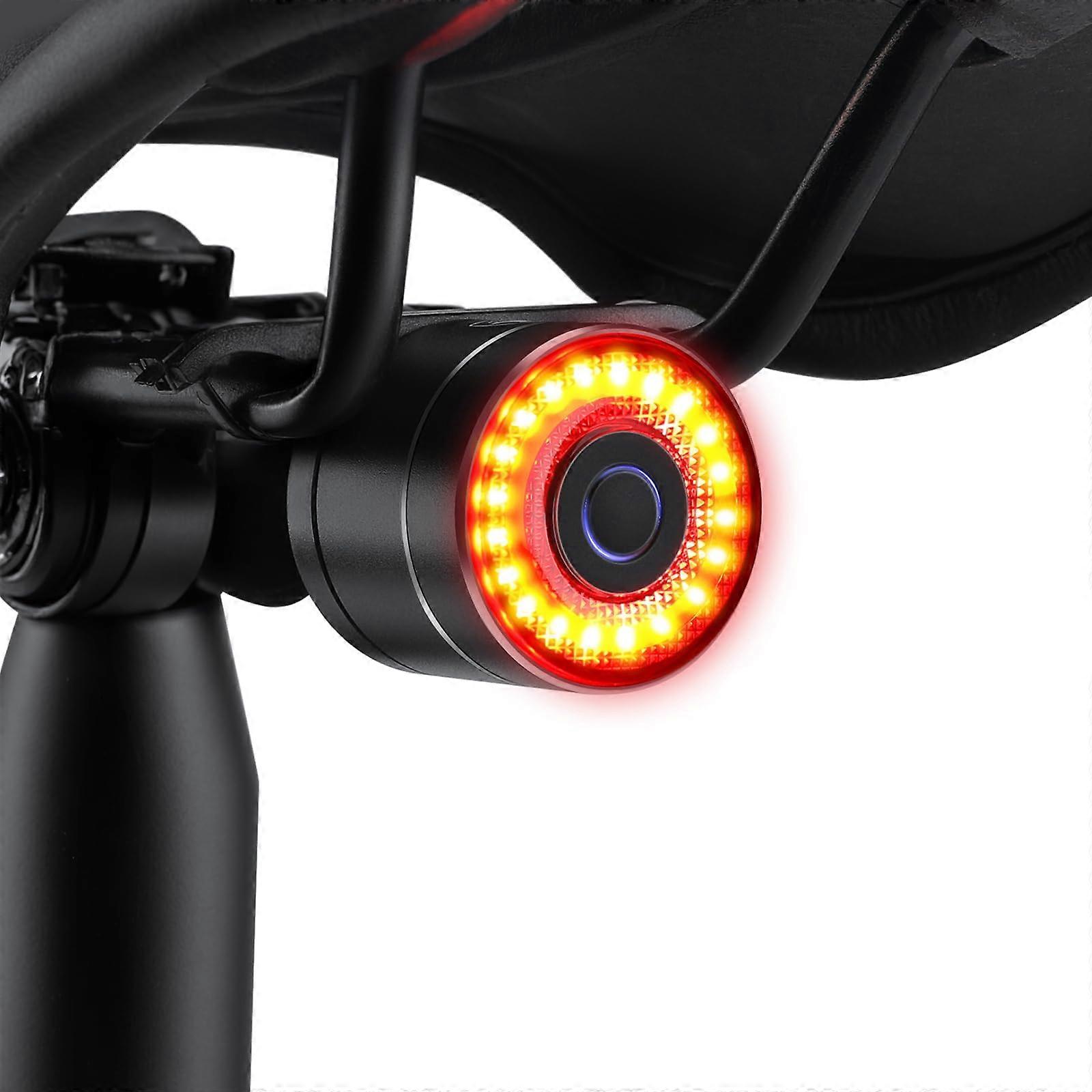 Smart Brake Sensing Ultra Bright Bike Tail Light for Night Cycling, Rechargeable LED, Waterproof, Easy Mounting