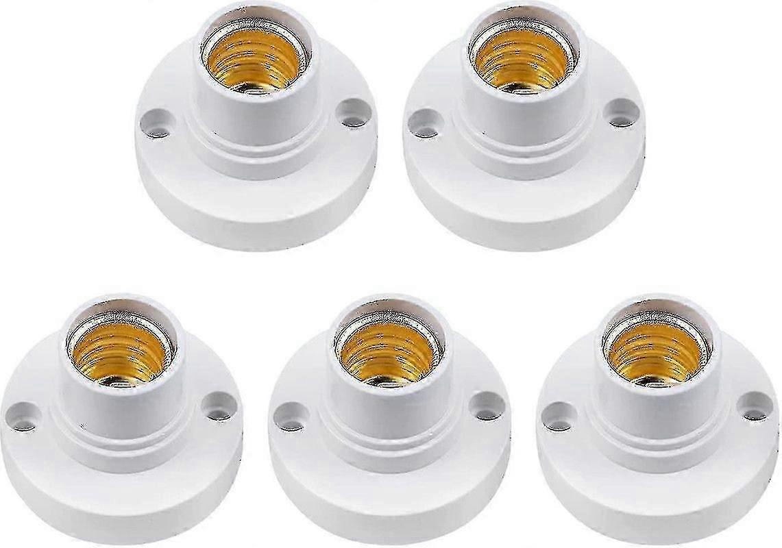 5pcks E14 Lamp Holder,e14 Edison Screw Light Bulb Holder, Plastic Ceiling Lamp Socket Crday Gift