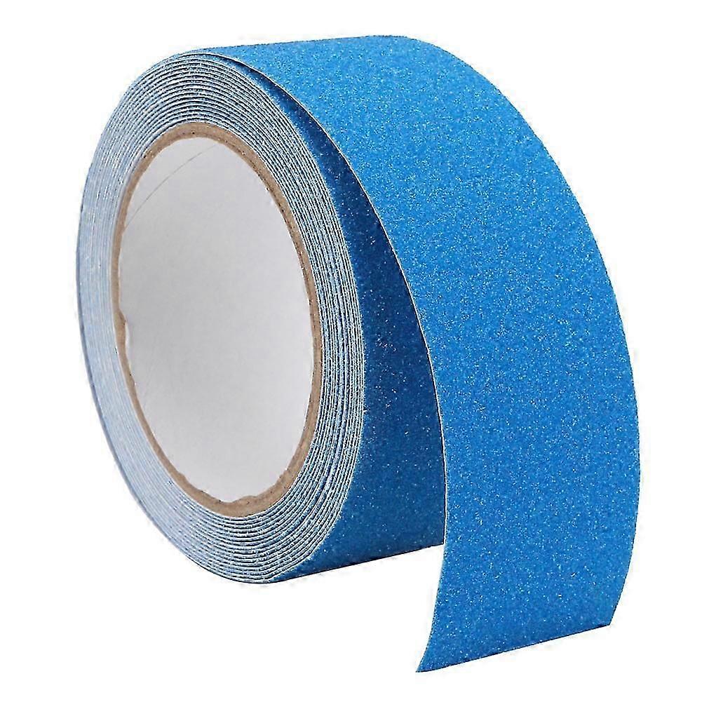 Quartz Sand Non slip Tape Floor Stair Step Anti Slip Safety PVC Tape Adhesive 5m (Blue)