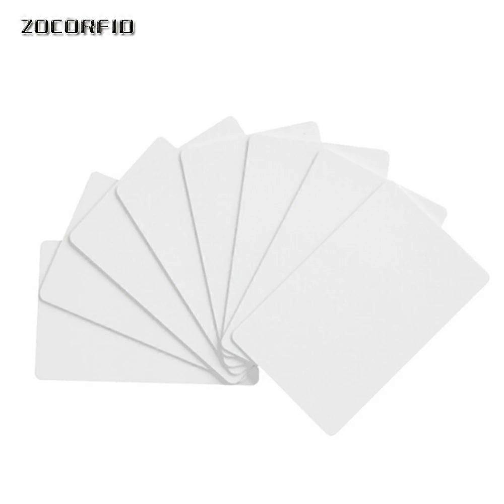 10pcs White Pvc Blank Id Membership Cards Cr80 Printable Ribbon Compatible