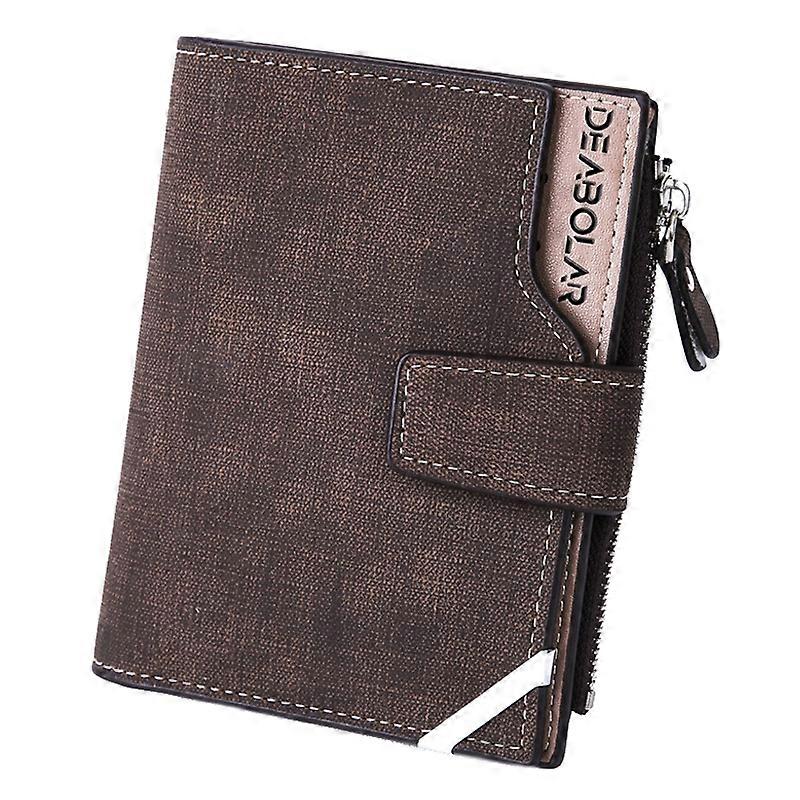 DEABOLAR Casual Retro Canvas Pattern Multifunctional Medium Long Wallet